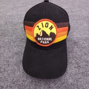 ZION NATIONAL PARK MESH BACK CAP, ONE SIZE Black Multi Color